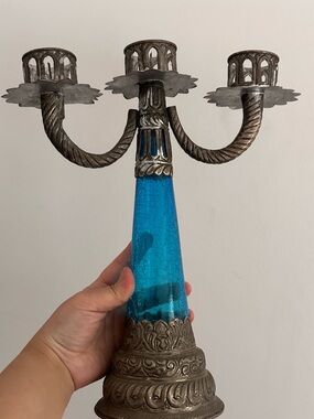 Handmade vintage candle holder decoration